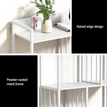 Artiss Bookshelf Display Shelves 5 Tiers 120cm White