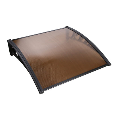 Instahut DIY Window Door Awning Brown 1 x 1M