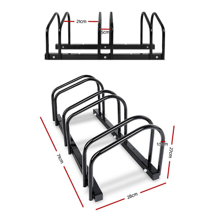 Weisshorn 3 Bike Stand Floor Bicycle Storage Black