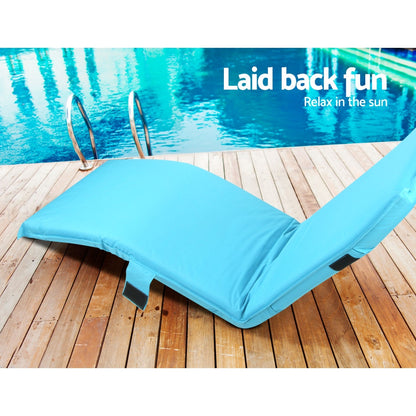 Artiss Adjustable Beach Sun Pool Lounger - Blue