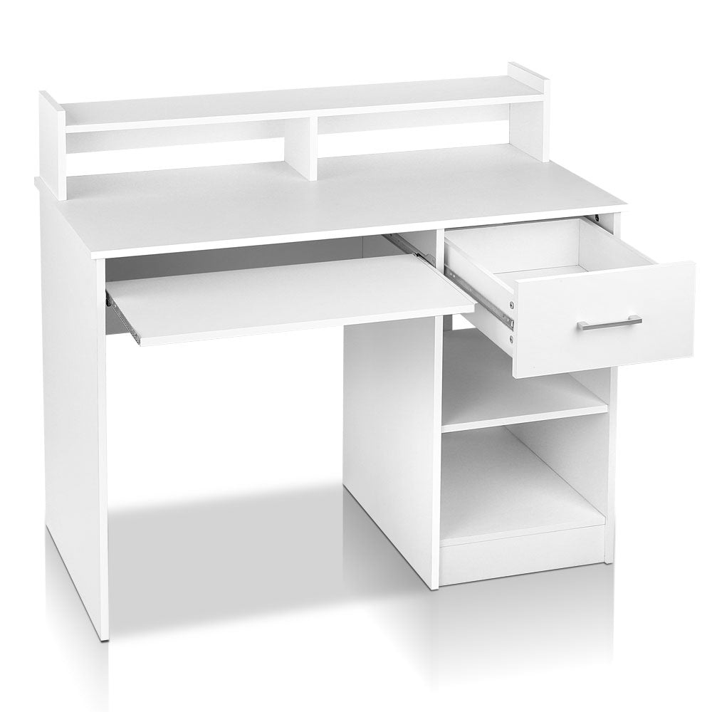 Artiss Office Computer Desk with Storage - White