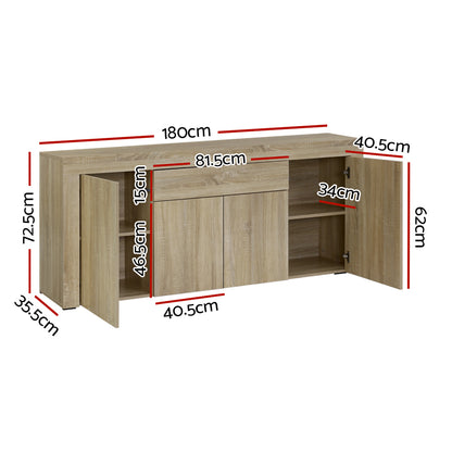 Artiss Buffet Sideboard Cabinet Storage 4 Doors Cupboard Hall Wood Hallway Table