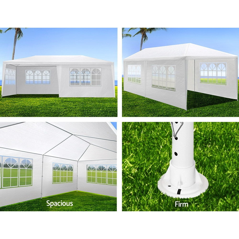 Instahut Gazebo 3x6 Outdoor Marquee Side Wall Party Wedding Tent Camping White