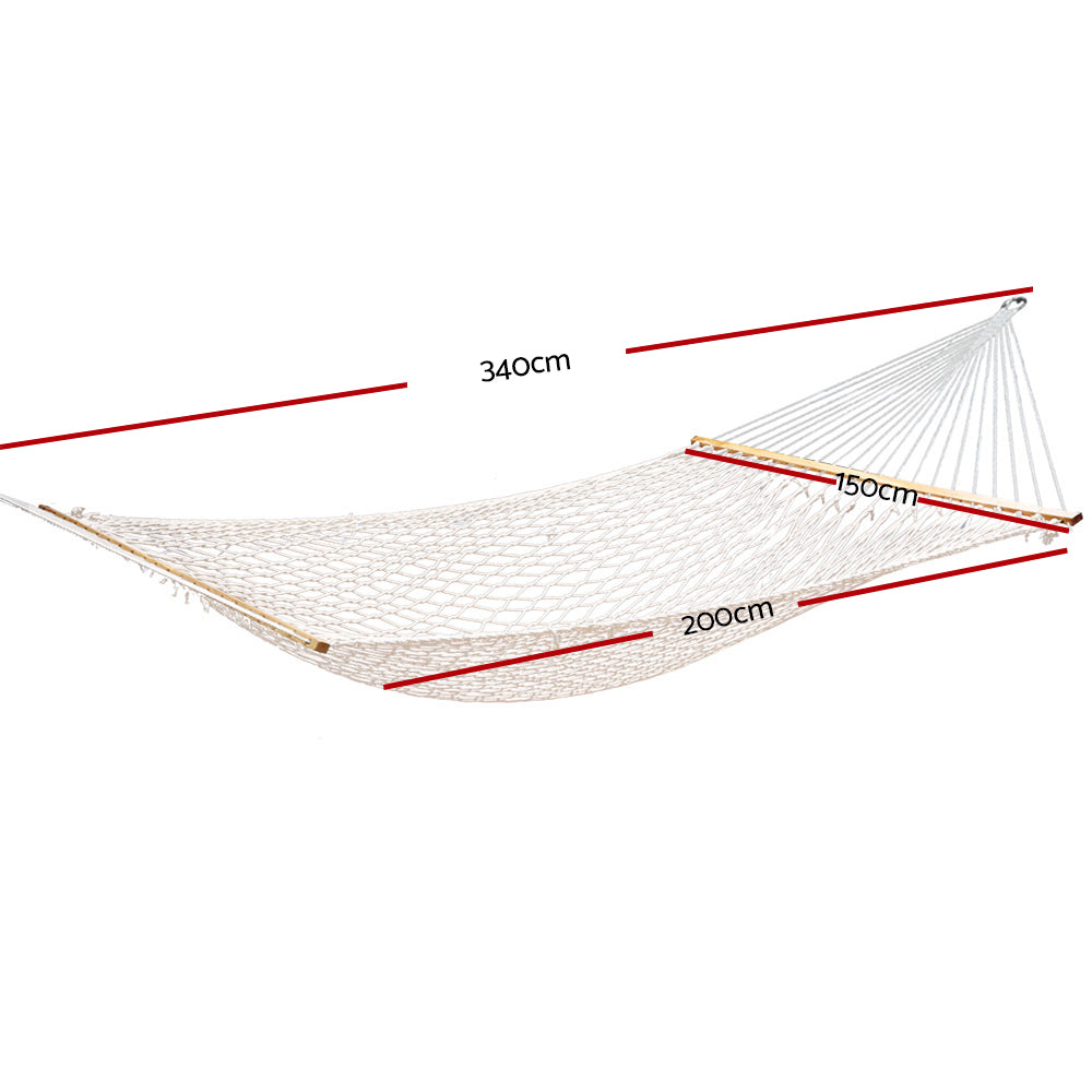 Gardeon Double Swing Hammock Bed Cream