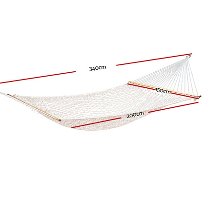 Gardeon Double Swing Hammock Bed Cream