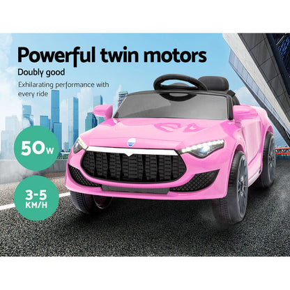 Rigo Kids Ride On Car Battery Electric Toy Remote Control Pink Cars Dual Motor