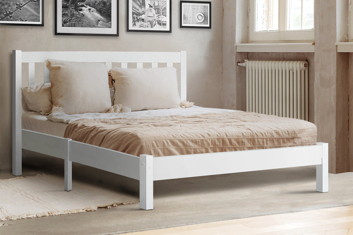 Artiss Double Full Size Wooden Bed Frame SOFIE Pine Timber Mattress Base Bedroom