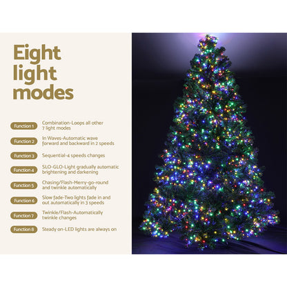 Jingle Jollys Christmas Tree 2.1M Xmas Tree 2800 LED Lights 8 Modes Multi Colour