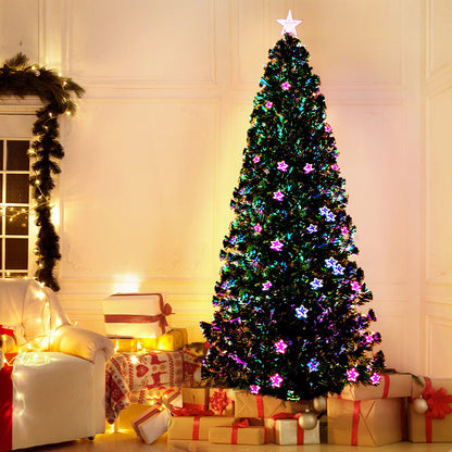 Jingle Jollys Christmas Tree 2.4M LED Xmas trees with Lights Multi Colour