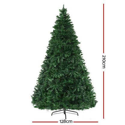 Jingle Jollys Christmas Tree 2.1M Green With 1134 LED Lights 8 Modes Multi Color